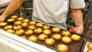 This part of Portuguese egg custard tart making is very satisfying to watch [upl. by Barbette969]