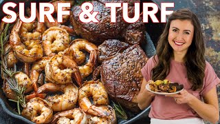 The Best Surf and Turf Dinner Steak amp Shrimp [upl. by Ellekram]