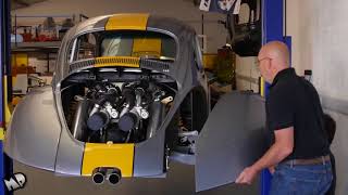 Volkswagen VW Beetle Bug V8 Biturbo Built Vocho Fusca Kafer Overhaulin Full HD [upl. by Given]