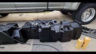 2019 F450 installing SampB Tank and SPE CAT Fuel Filter System Together [upl. by Cohla344]