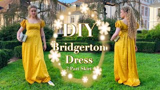 DIY Bridgerton Dress  2 Part Skirt with Pattern  Penelope Feathering Inspired Gown [upl. by Abrams]