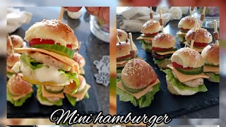 mini hamburger recette 🍔🥳مني همبورغر مع وصفة صلصة الجبن اللذيذة 👏🎉 [upl. by Nyrhtac]