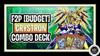 Budget F2P Crystron Deck Graveyard Combos Apr 2021  YuGiOh Duel Links [upl. by Htebaile]