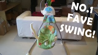 FisherPrice OpenTop Rainforest Cradle Swing Review  Kids Indoor Swing Test [upl. by Marieann]