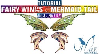 How to do fairy wings  with Angelina film fantasy  Tutorial diy [upl. by Atwekk]