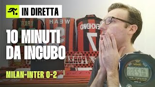 MILAN INTER 02 LA REAZIONE IN DIRETTA DEI TIFOSI MILANISTI E INTERISTI [upl. by Adnat]