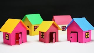 How to make Paper House for school project  Paper Craft [upl. by Guilbert827]