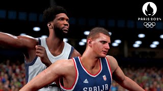 NBA 2K25 Olympics Mode  Serbia vs USA SemiFinals  Ultra Realistic Gameplay [upl. by Daugherty837]