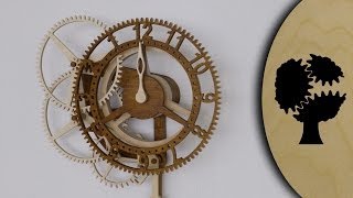 Rotara  Holzuhr Wooden Clock [upl. by Eillit]