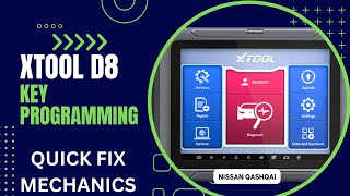 Xtool D8 key programming Nissan Qashqai [upl. by Penrose955]