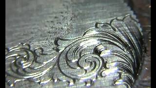 Hand Engraving Practice Fine Shading Scrollwork [upl. by Annaed358]