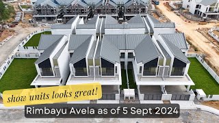 Rimbayu Avela as of 5 September 2024  Show units looks great Premium Garden Homes and Link Homes [upl. by Kandace]