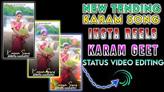 🪻👉Ranchi ke kurthi Jamshedpur ke daali  Alight Motion Karam New Song Status Video Editing insta [upl. by Ailecara]