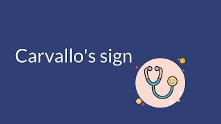 carvallos sign  Clinical Sign  Differentiation tricuspid and mitral regurgitation  medCampus [upl. by Elokcin]