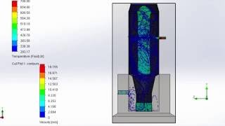 gasificador RiobambaEcuador  simulación realizada en solidworks [upl. by Grim598]