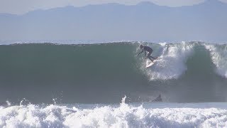 Rincon Surfing Raw  Carpinteria CA [upl. by Ilahtan141]