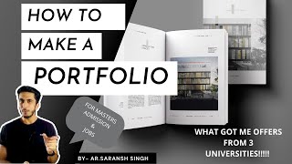 How to Make a Portfolio  Architecture Job  Masters in Architecture Important tips 2021 [upl. by Enovahs]