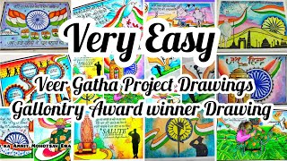 Veer Gatha Project Drawing  Gallantry Award Winners Drawing  Veer Gatha Drawing [upl. by Ciredec]