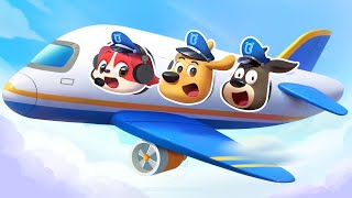 Airplane Safety Tips  Police Rescue  Cartoons for Kids  Sheriff Labrador [upl. by Oiliruam]