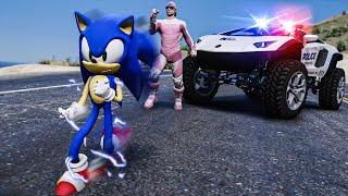 Robbing Banks with Sonic in GTA 5 [upl. by Nnylyoj206]