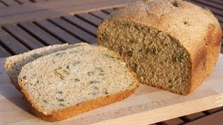 Rezept Kürbiskern  Vollkornbrot mit Joghurt ca 750g  Brotbackautomat Unold [upl. by Nref409]