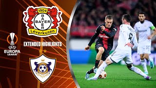 Bayer Leverkusen vs Qarabağ Extended Highlights  UEL Group Stage MD 3  CBS Sports Golazo [upl. by Torey]