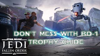 Star Wars Jedi Fallen Order  Kill an Enemy With a Hacked Droid Dont Mess With BD1 Trophy Guide [upl. by Nnylidnarb901]