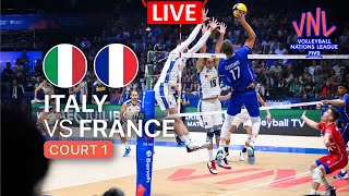 LIVE🔴 ITALY vs FRANCE  Volleyball Nations League [upl. by Arbed]