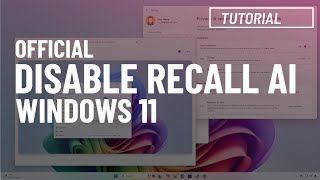 Windows 11 24H2 Disable Windows Recall AI Official [upl. by Ainad124]