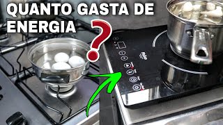 Quanto GASTA de energia um FOGÃO DE INDUÇÃO pra cozinhar 3 ovos e o TEMPO que leva [upl. by Coray]