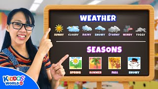 Teaching and Learning Types of Weather and the 4 Seasons to Kids with Miss V [upl. by Aihsetal]