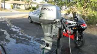 2004 Honda 25hp shortshaft electric start low hours [upl. by Gintz]