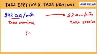 Taxa efetiva x taxa nominal [upl. by Ablasor]