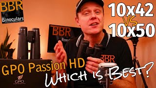 GPO Passion HD 10x42 vs 10x50 Binoculars Which is Best [upl. by Licec918]