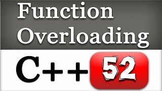 Function Overloading in C  CPP Programming Video Tutorial [upl. by Enywtna]