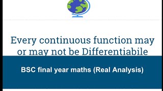 Converse part  Every differentiable function is continuous but Converse is not necessary true [upl. by Nomla138]