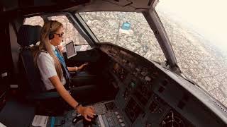 Airbus A320 Landing  Girl Pilot Landing in MEX 05R  3 minutes of aviation [upl. by Dosi]