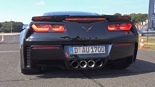 Chevrolet Corvette C7 Z06 Black Diva  BRUTAL ACCELERATIONS [upl. by Nayrbo142]