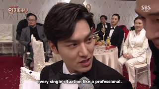 ENG sub  Lee Min Ho cut 2016 SBS Drama Awards part 2 [upl. by Artim]