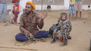 Monkey Dance Funny Video  Bandar ka Khel  बंदर का खेल  Monkey Funny Video  Bandar ka Tamasha [upl. by Luht]