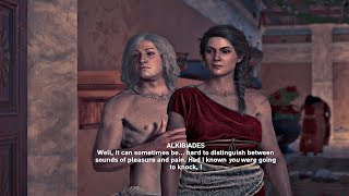 Assassins Creed Odyssey  All Alkibiades Romance Scenes With Kassandra [upl. by Havot]