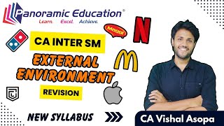 CA Inter SM l Ch 2  Strategic Analysis External Environment I Revision l Sep  24 l CA Vishal Asopa [upl. by Tebzil]