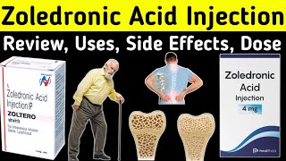 Zoledronic acid injection uses in hindi  Zoltero injection  Uses Side Effects Dose Mechanism [upl. by Lentha]