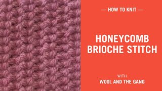 Honeycomb Brioche Stitch [upl. by Haland62]