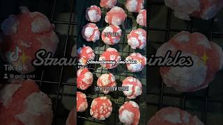 EASY STRAWBERRY CRINKLES RECIPE strawberrycrinkles crinkles baking beginnerbaker bakingideas [upl. by Leahkim952]