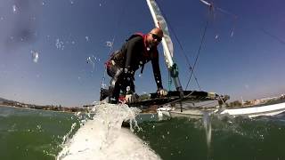 Velejando Barco a vela catamaram hobie cat 14 [upl. by Meeks683]