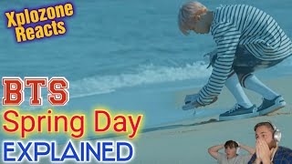 BTS  Spring Day Explanation  REACTION [upl. by Aihsenyt]