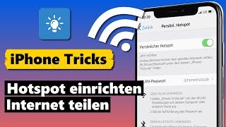 Wlan Hotspot am iPhone einrichten und WLAN teilen [upl. by Chassin]