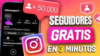 ✅ SEGUIDORES DE INSTAGRAM GRATIS 2024  Consigue 50000 Seguidores GRATIS en Instagram FÁCIL [upl. by Onirotciv]