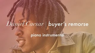 Daniel Caesar  Buyers Remorse ft Omar Apollo  Piano Instrumental Karaoke amp Lyrics [upl. by Luca]